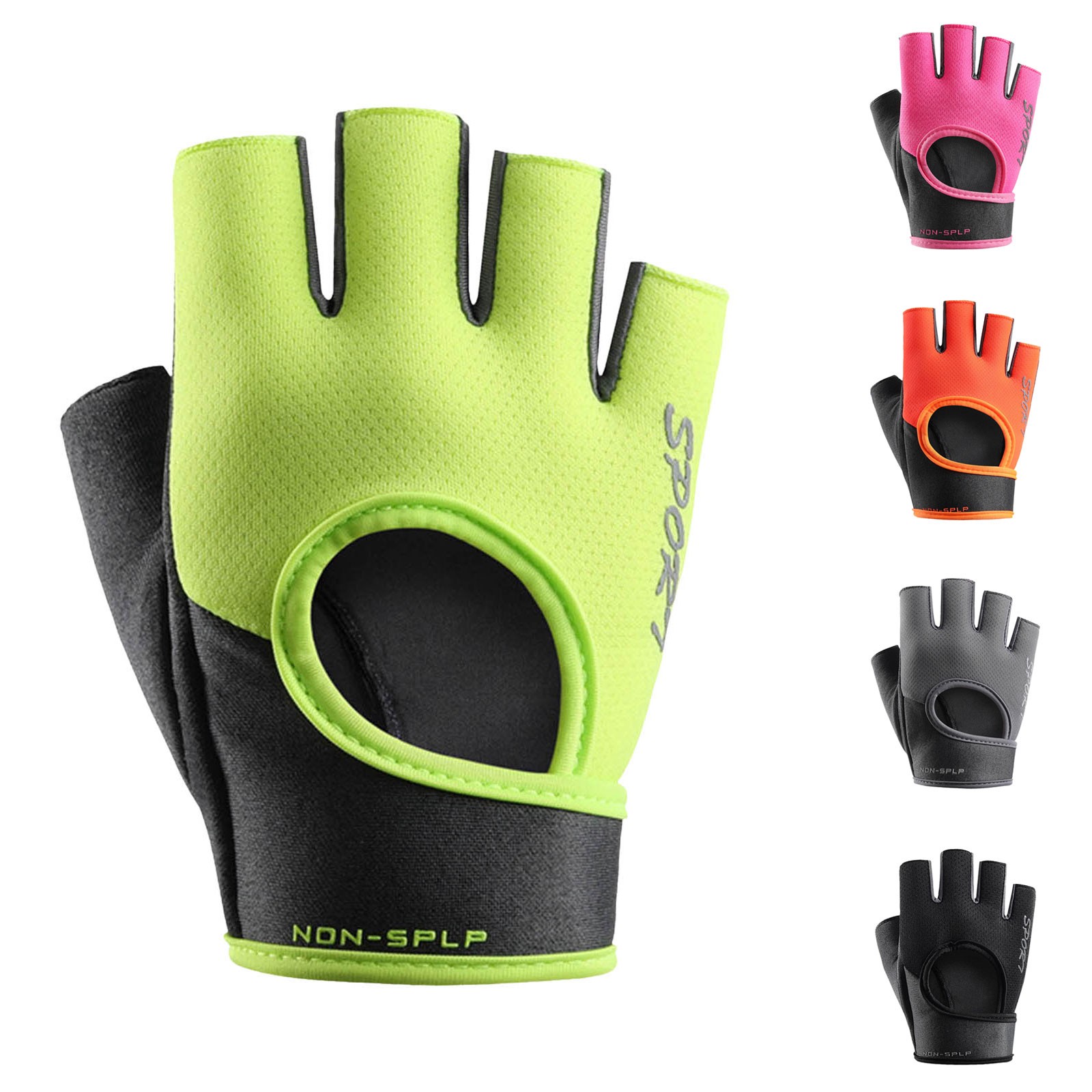 Workout Glove Gym - ถุงมือปั่นจักรยานแบบครึ่งนิ้ว ระบายอากาศได้ดี กันลื่น สำหรับจักรยานเสือภูเขา ดูดซับเหงื่อ ยืดหยุ่น