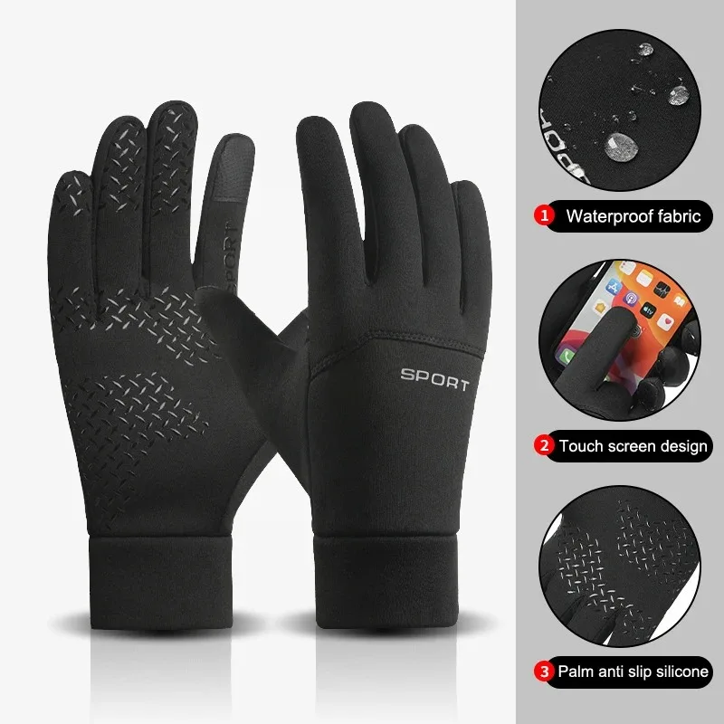 Magic Touch Glove - ถุงมือหน้าจอสัมผัสสำหรับฤดูหนาว อุ่นสบาย สำหรับผู้ชายและผู้หญิง แบบเต็มนิ้ว เหมาะสำหรับวิ่ง ออกกำลังกายกลางแจ้ง