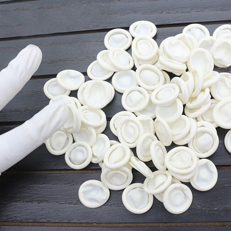 Latex Disposable Glove - 20/100 ชิ้น ถุงนิ้วยางลาเท็กซ์แบบใช้แล้วทิ้ง ชุดป้องกันปลายนิ้ว ถุงมือ