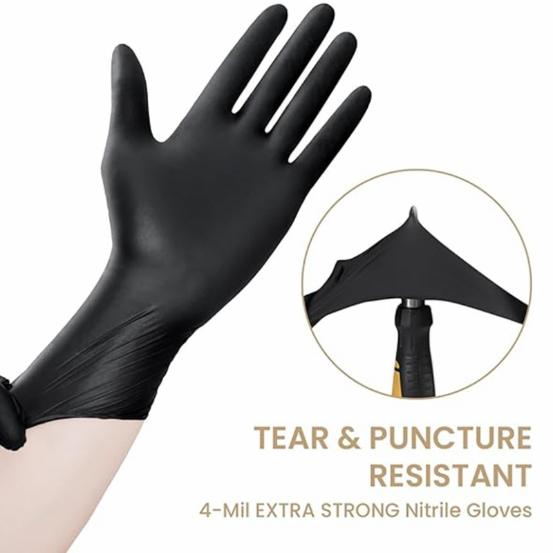 ถุงมือตรวจโรคไนไตรล์สีดำ 100-1 - Exam Glove Nitrile บทวิจารณ์และราคา