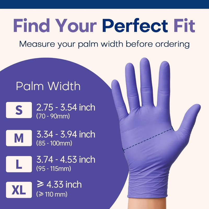 ถุงมือไนไตรล์สีม่วงแบบใช้แล้วท - Exam Glove Nitrile บทวิจารณ์และราคา