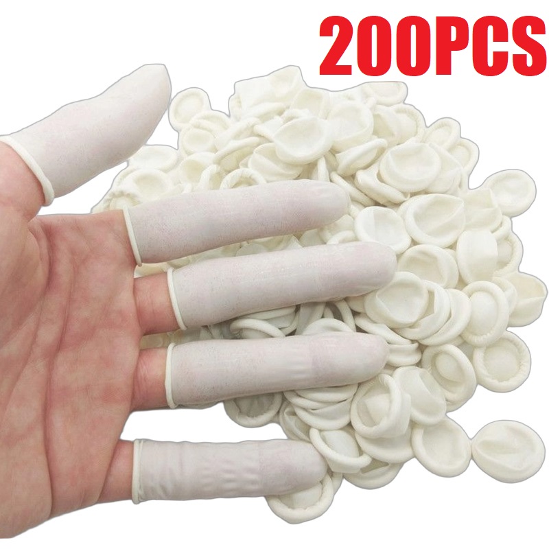 ถุงนิ้วป้องกันลื่นแบบไม่มีแป้ง - Latex Disposable Glove บทวิจารณ์และราคา