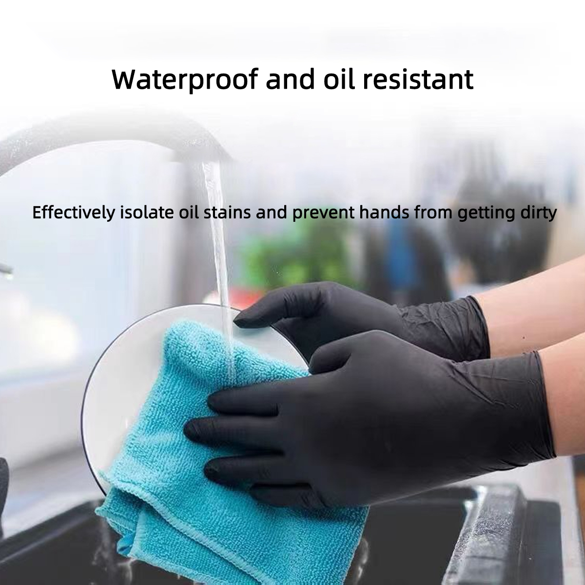 20/50/100 ชิ้นถุงมือไวนิลสีดำถ - Rubber Glove Cleaning บทวิจารณ์และราคา