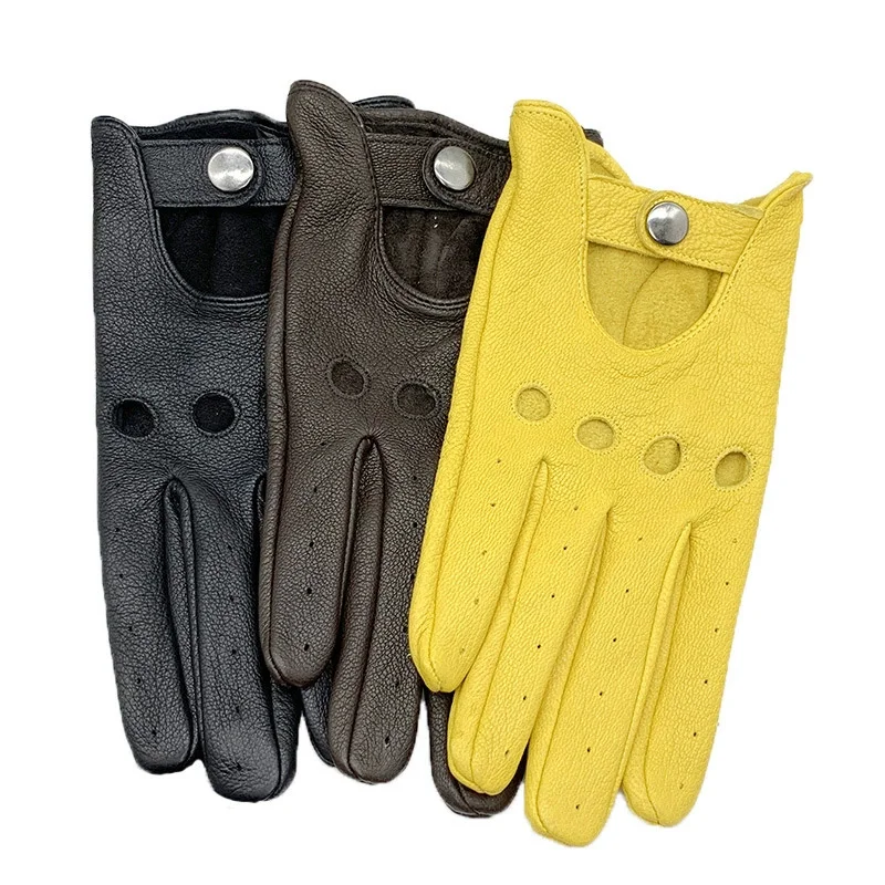ถุงมือมอเตอร์ไซค์หนังแท้สวมใส่ - Leather Driving Glove บทวิจารณ์และราคา