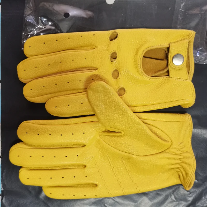 ถุงมือมอเตอร์ไซค์หนังแท้สวมใส่ - Leather Driving Glove บทวิจารณ์และราคา
