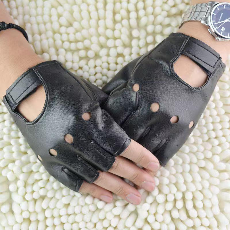 ถุงมือหนังเทียมแบบครึ่งนิ้วสำห - Leather Driving Glove บทวิจารณ์และราคา