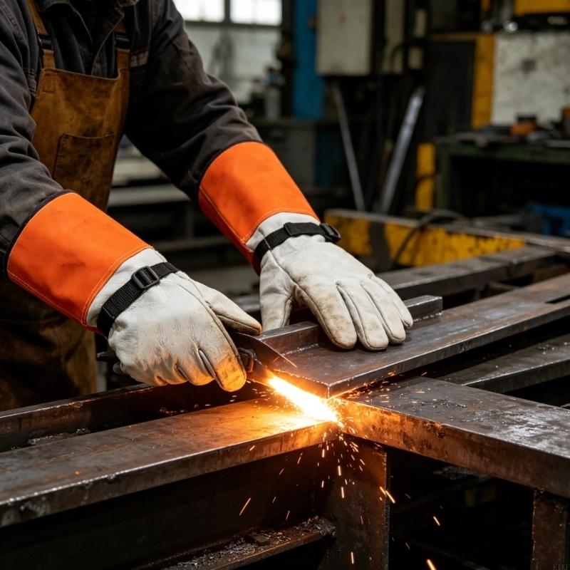 ถุงมือหนังแพะทนความร้อนขนาด 14 - Heat Resistant Glove บทวิจารณ์และราคา