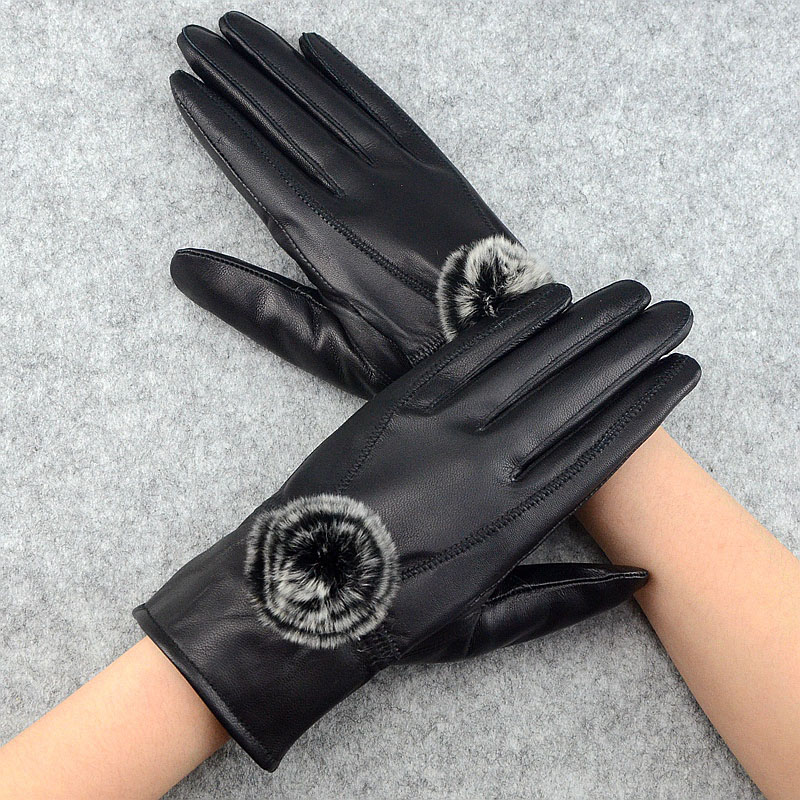 ผู้หญิงฤดูหนาวถุงมือหนังที่มีข - Wool Glove Lined บทวิจารณ์และราคา