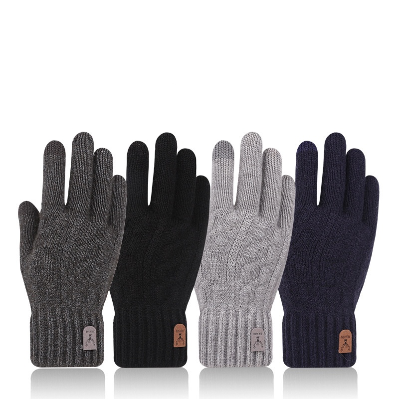 ถุงมือผู้ชายสำหรับฤดูหนาว ถักจ - Wool Glove Lined บทวิจารณ์และราคา