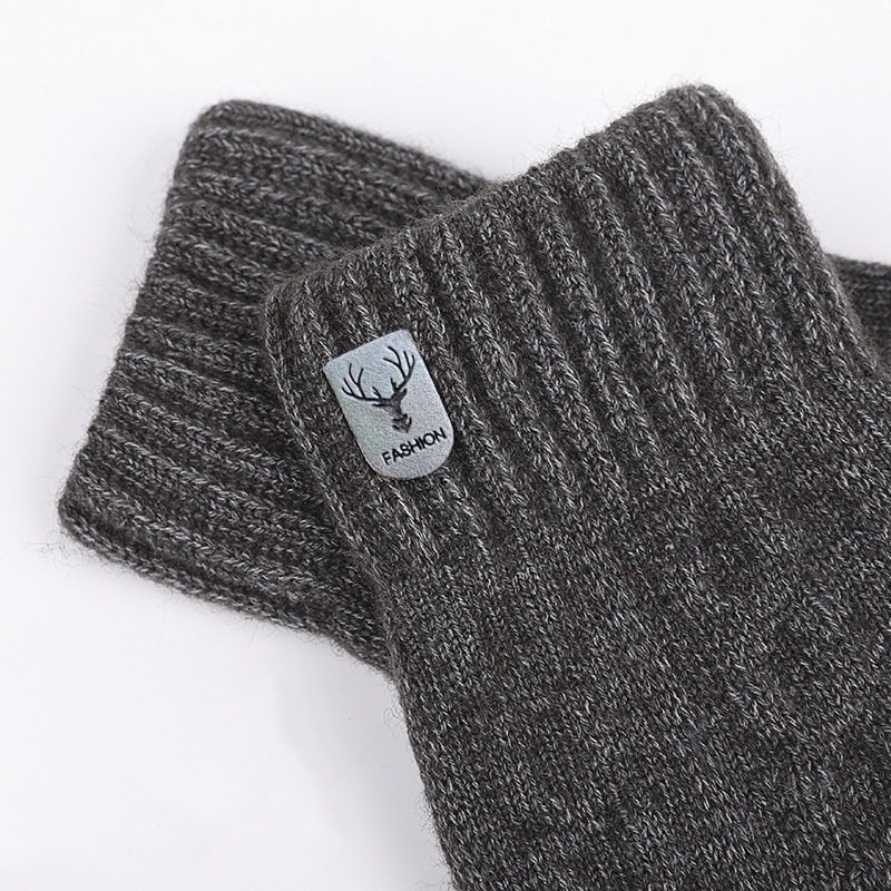 ถุงมือผู้ชายสำหรับฤดูหนาว ถักจ - Wool Glove Lined บทวิจารณ์และราคา