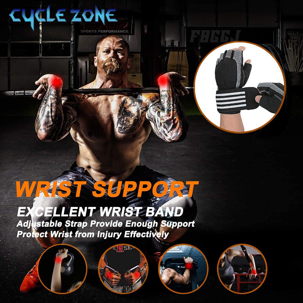 ถุงมือฟิตเนสแบบครึ่งนิ้ว 1 คู่ - Workout Glove Gym บทวิจารณ์และราคา
